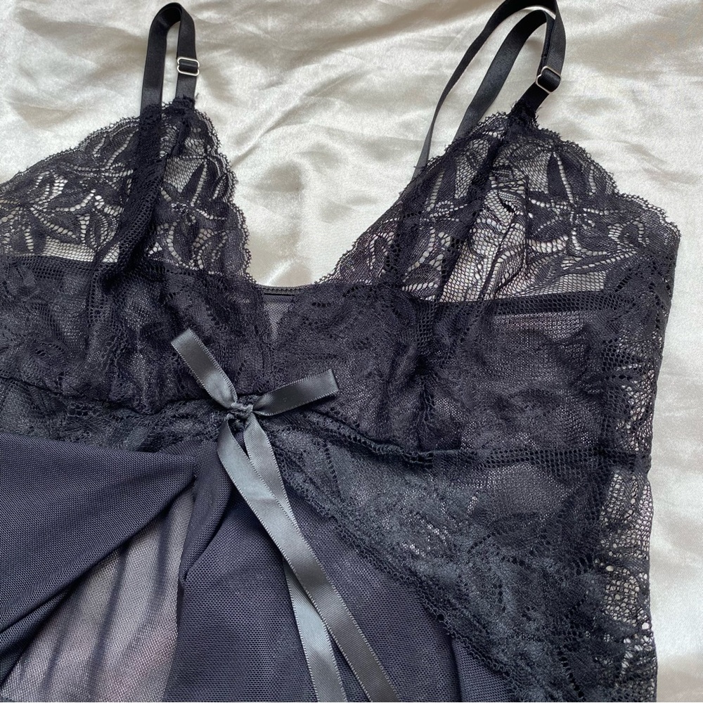 Black lingerie dress